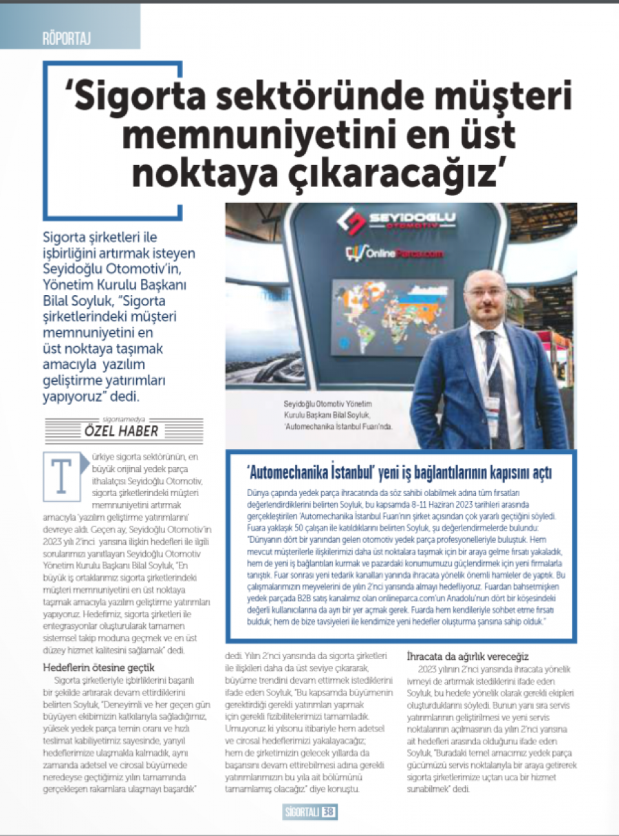 SİGORTALI DERGİSİ TEMMUZ 2023